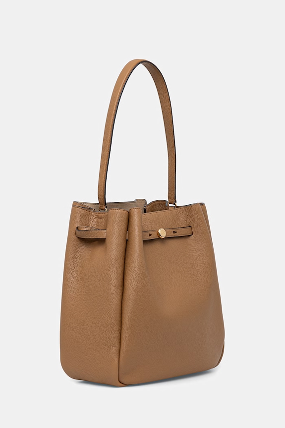 Kožená kabelka Tory Burch Romy 179986. béžová SS26