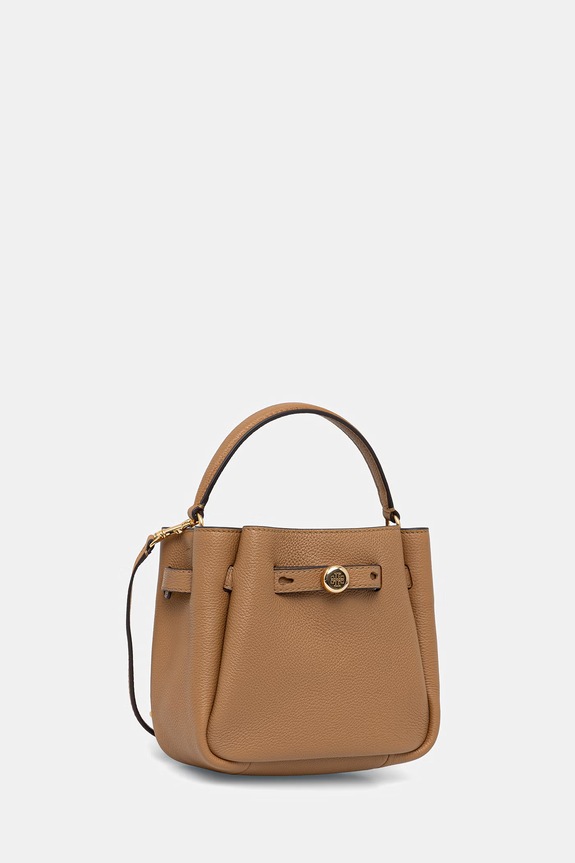 Δερμάτινη τσάντα Tory Burch Romy 179988 μπεζ SS26