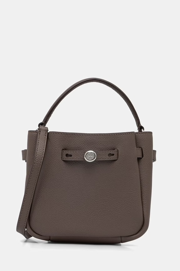 Tory Burch сумка crossbody для женщин из кожи Romy коричневый 179988