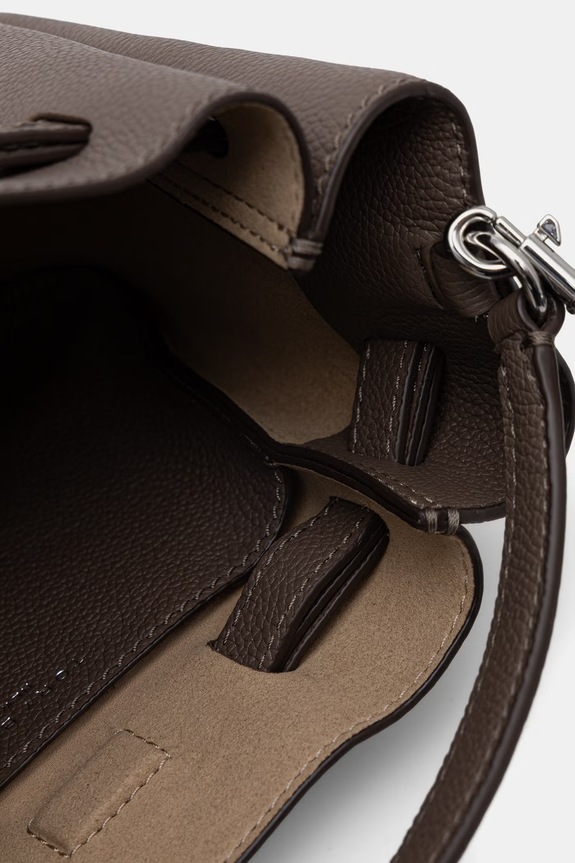Tory Burch сумка crossbody для женщин из кожи Romy 179988 коричневый
