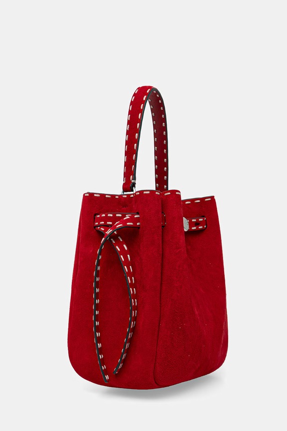 Tory Burch torebka zamszowa Romy 183220 czerwony SS26