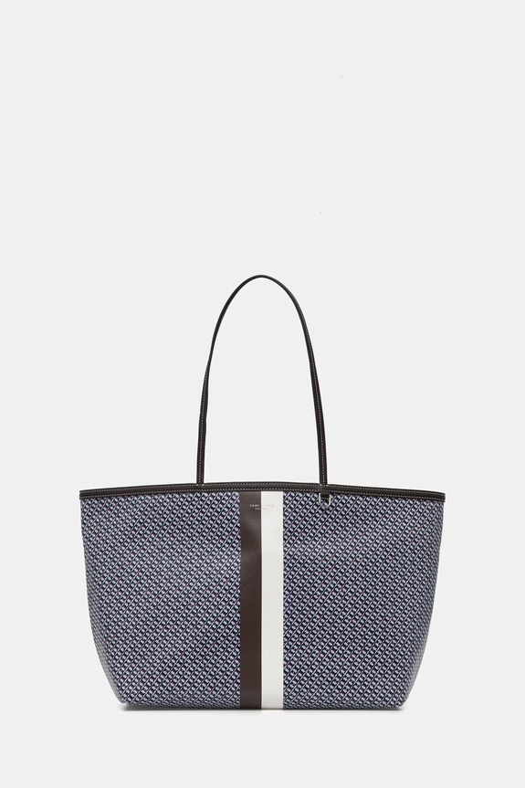 Tory Burch torebka tote damska z imitacji skóry The Racer niebieski 178726