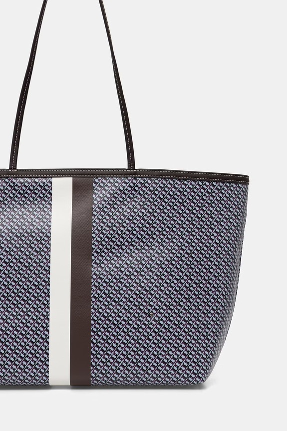 Akcesoria Tory Burch torebka tote damska z imitacji skóry The Racer 178726 niebieski