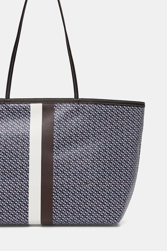 Akcesoria Tory Burch torebka tote damska z imitacji skóry The Racer 178726 niebieski