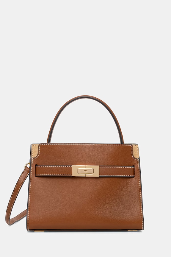 Tory Burch geantă crossbody pentru femei, din piele Lee Radziwill maro 178830