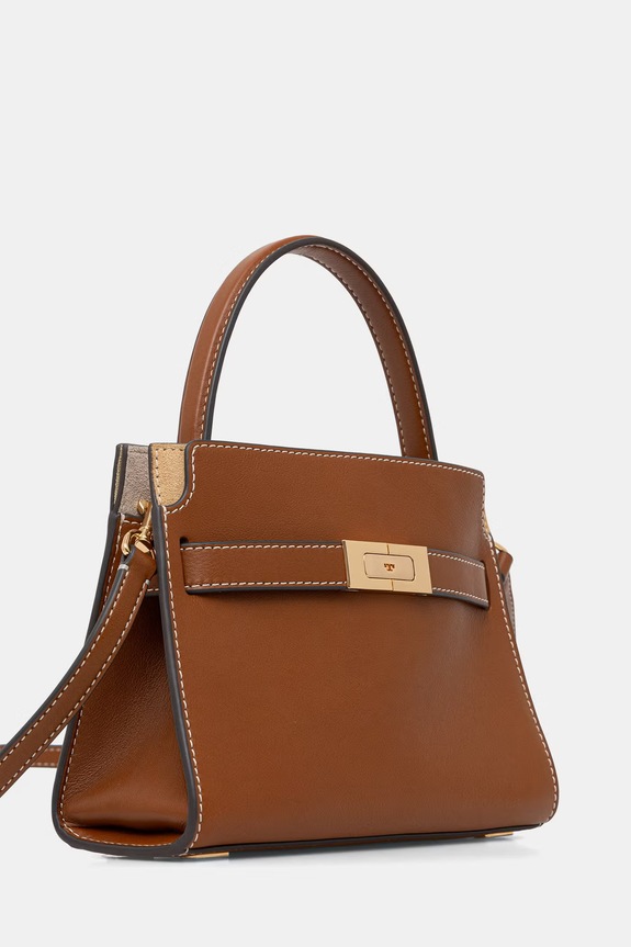 Tory Burch geantă crossbody pentru femei, din piele Lee Radziwill 178830 maro SS26