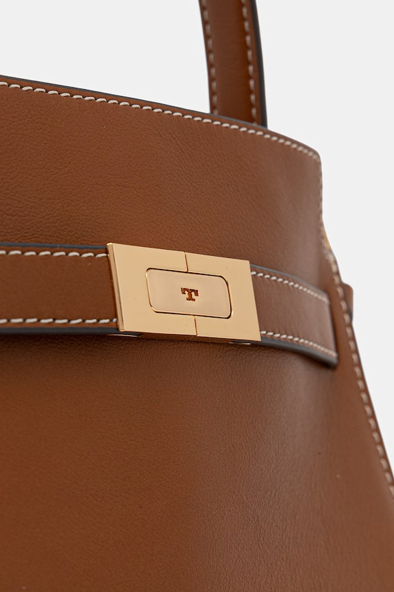 Tory Burch geantă crossbody pentru femei, din piele Lee Radziwill maro 178830