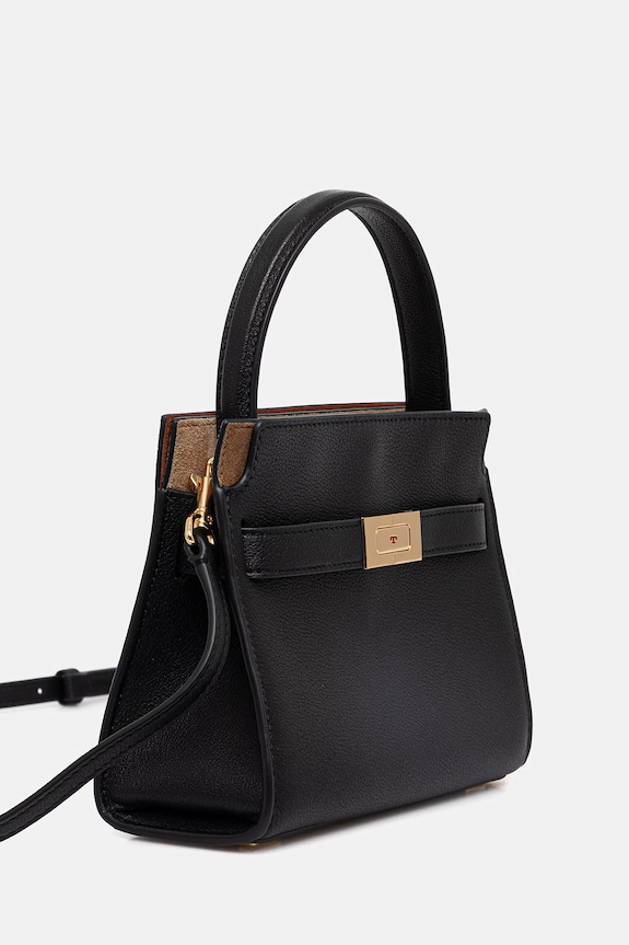 Δερμάτινη τσάντα Tory Burch Lee Radziwill 178963 μαύρο SS26