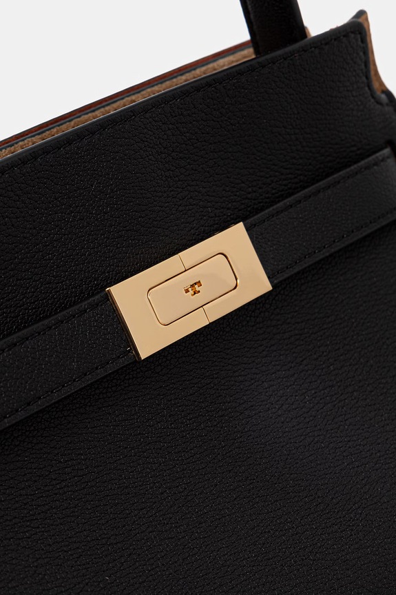 Δερμάτινη τσάντα Tory Burch Lee Radziwill μαύρο 178963