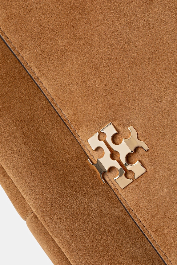 Tory Burch geantă de mână din piele întoarsă Charlie galben 184125