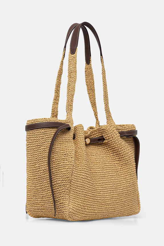 Tory Burch kabelka typu shopper dámska pletená Romy 178696 béžová SS26