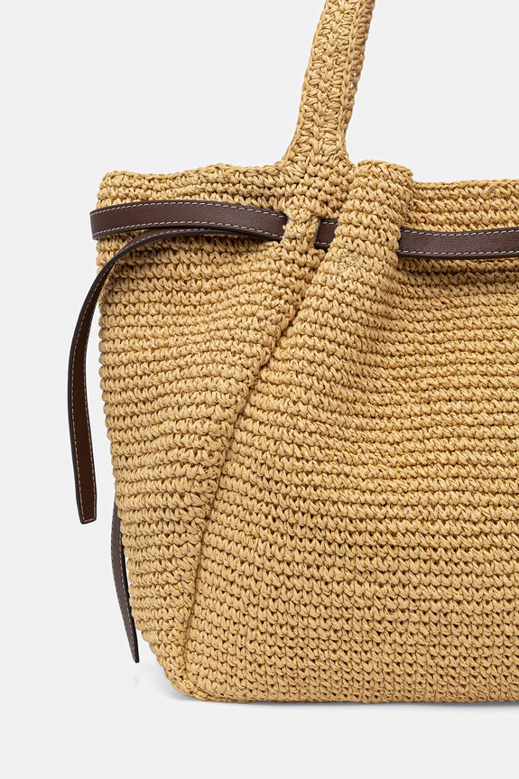 Doplnky Tory Burch kabelka typu shopper dámska pletená Romy 178696 béžová