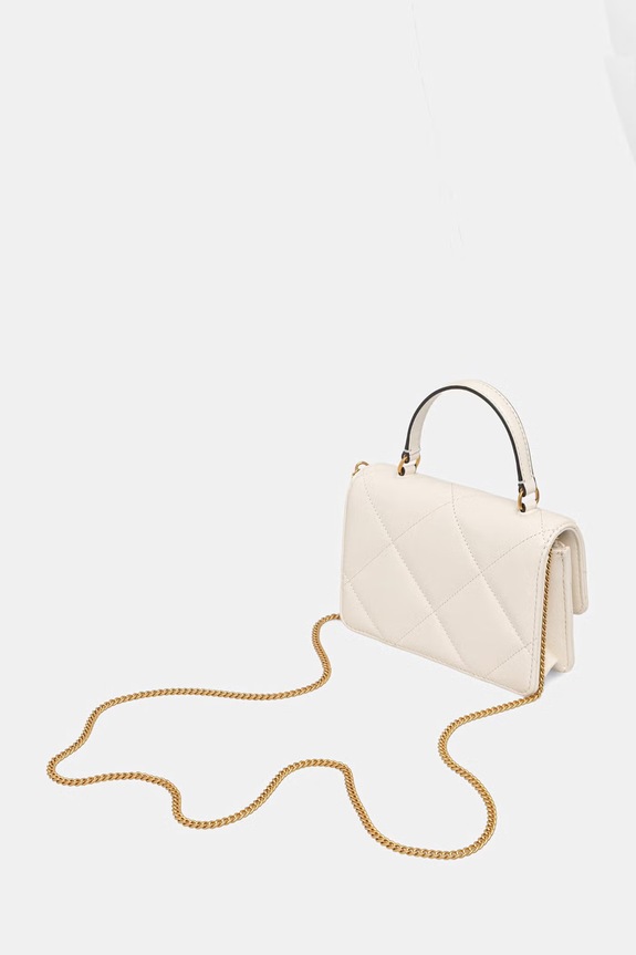 Akcesoria Tory Burch torebka crossbody damska skórzana Kira 158326 beżowy