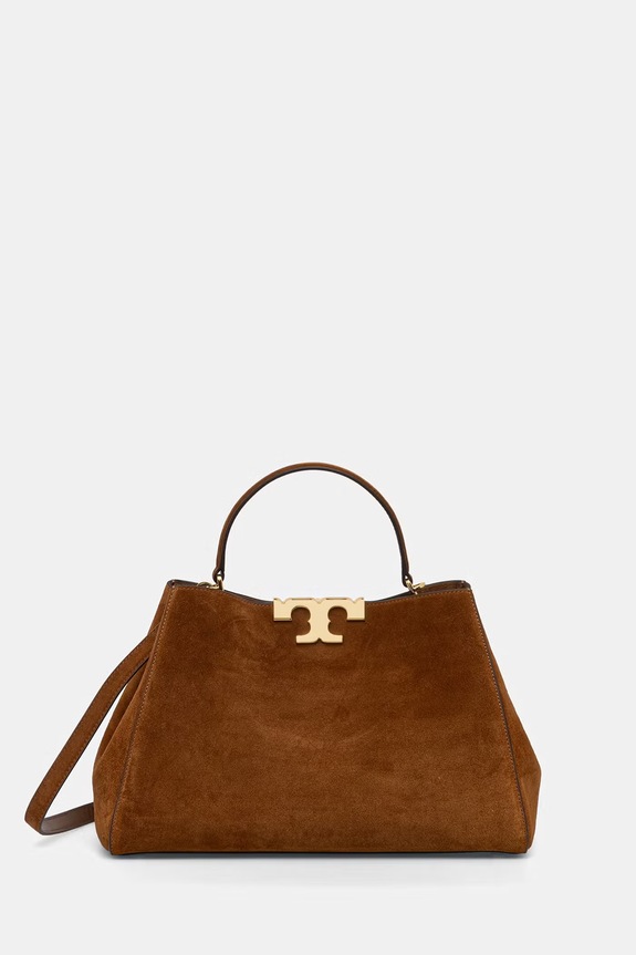 Tory Burch torebka damska zamszowa Eleanor brązowy 174278