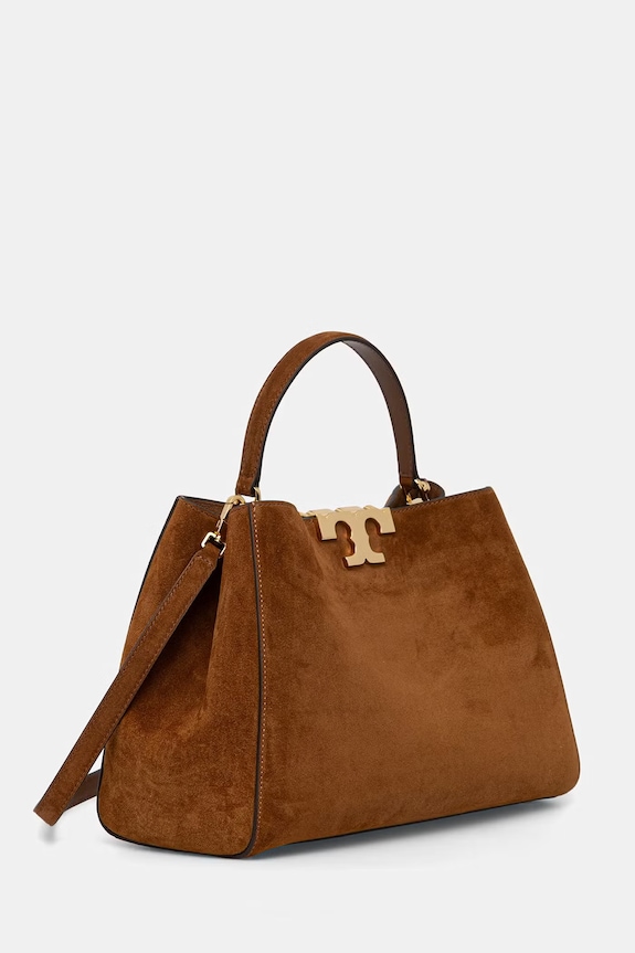 Tory Burch torebka damska zamszowa Eleanor 174278 brązowy SS26