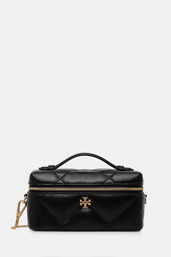 Tory Burch μικρή γυναικεία δερμάτινη τσάντα Kira μαύρο 176449
