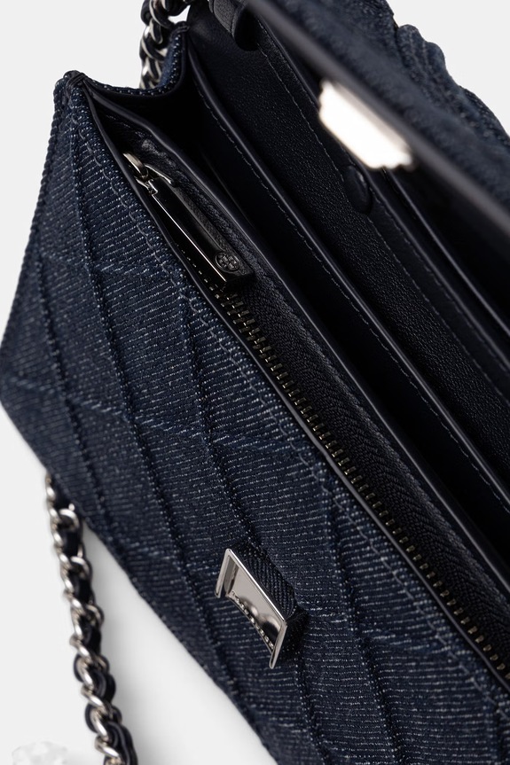 Tory Burch torebka damska jeansowa Fleming 179615 niebieski