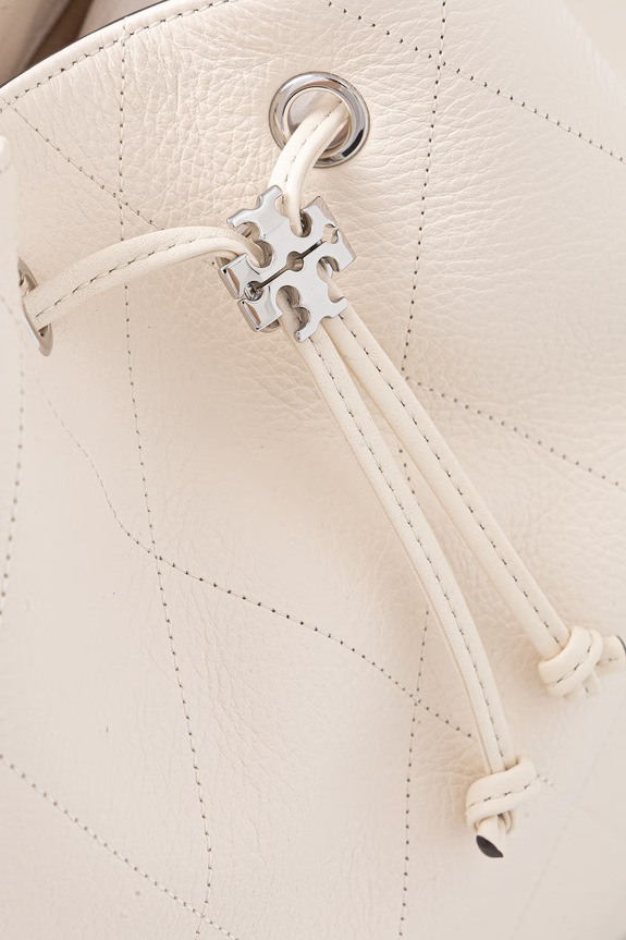 Tory Burch σάκος γυναικείος δερμάτινος Charlie μπεζ 185830