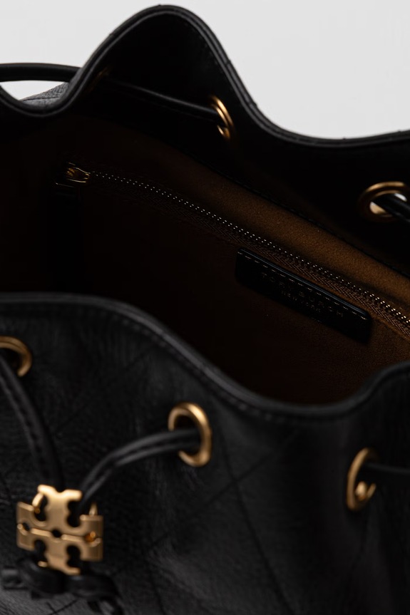 Tory Burch torebka worek damska skórzana Charlie czarny 185831