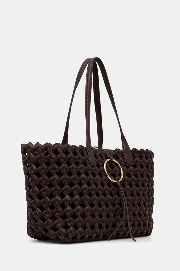 Marella torebka shopper damska z imitacji skóry MLASPUMA 2613511027200 brązowy SS26