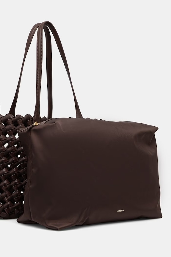 Marella torebka shopper damska z imitacji skóry MLASPUMA brązowy 2613511027200