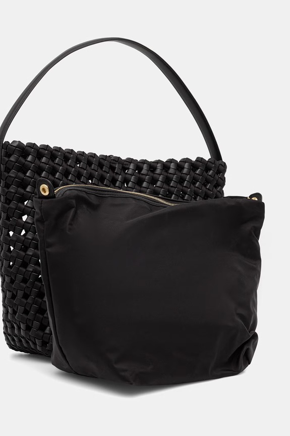 Marella torebka shopper damska z imitacji skóry MLABARCA czarny 2613511187200