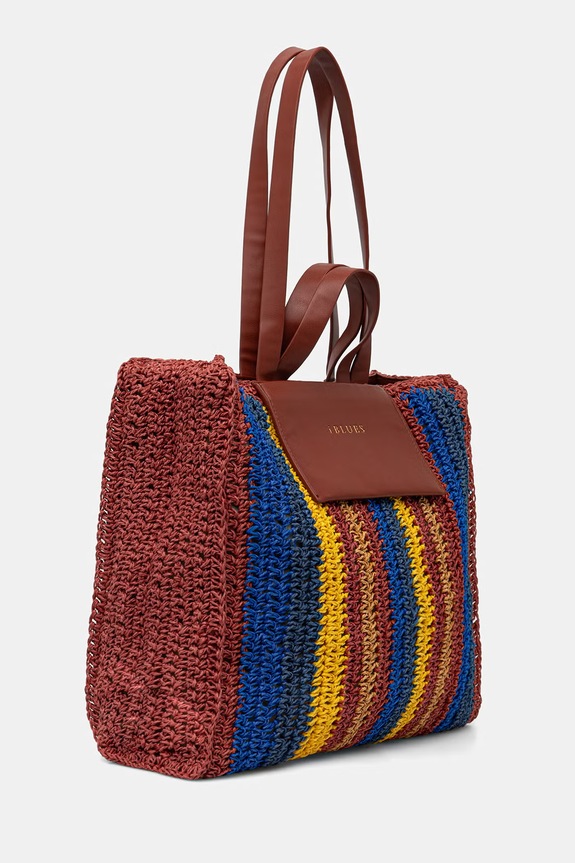 iBlues torba plażowa damska pleciona ARCA 2617511022200 multicolor SS26