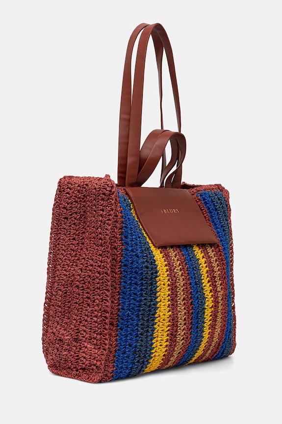 iBlues torba plażowa damska pleciona ARCA 2617511022200 multicolor SS26