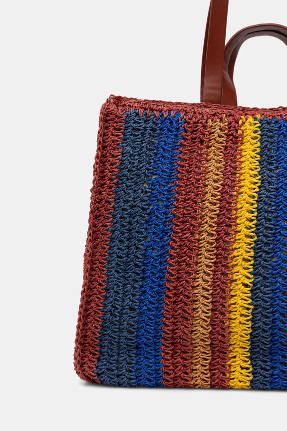 Akcesoria iBlues torba plażowa damska pleciona ARCA 2617511022200 multicolor