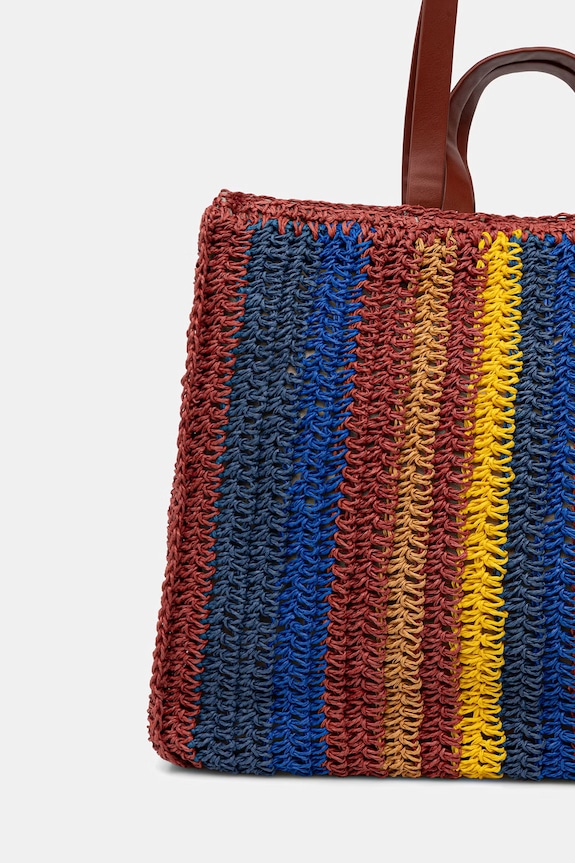 Akcesoria iBlues torba plażowa damska pleciona ARCA 2617511022200 multicolor