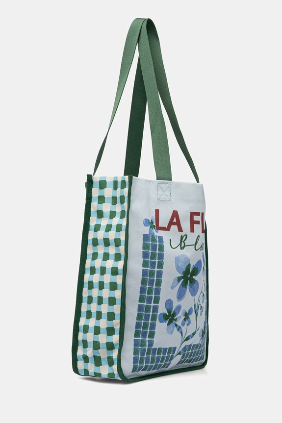 iBlues torebka shopper damska bawełniana LIMONE 2617511032200 niebieski SS26