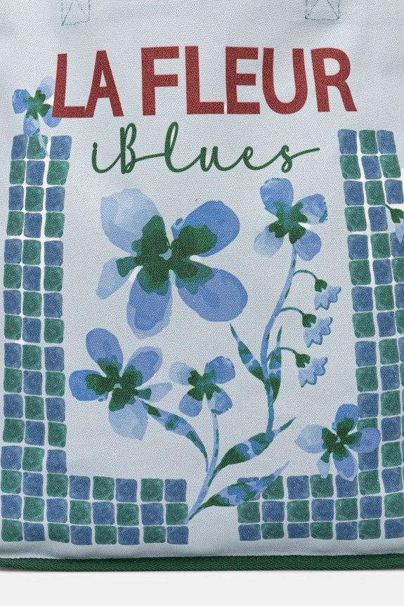 iBlues torebka shopper damska bawełniana LIMONE niebieski 2617511032200