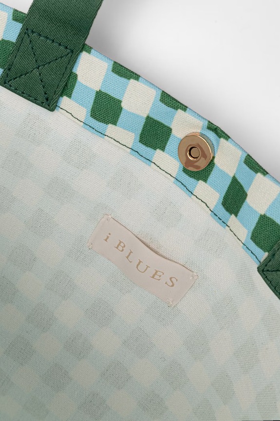 iBlues torebka shopper damska bawełniana LIMONE 2617511032200 niebieski