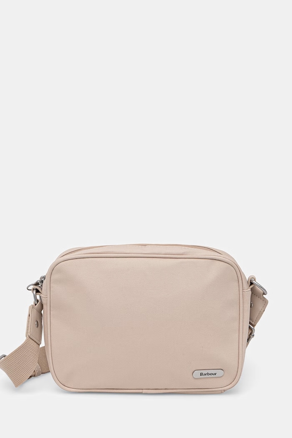 Barbour сумка крос-боді жіноча бавовняна Olivia бежевий LBA0444