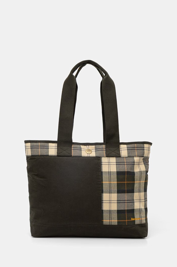 Barbour shopper torba za žene pamučna Mya zelena LBA0484