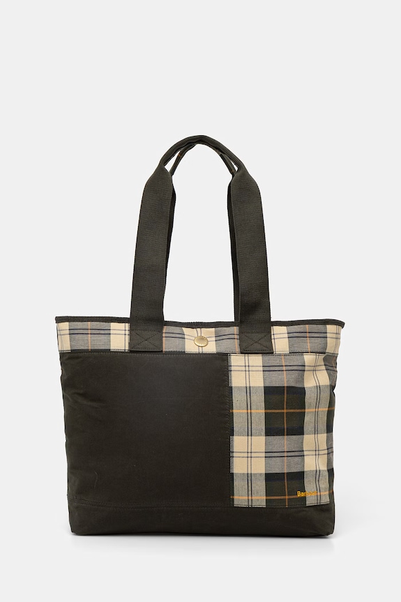 Barbour shopper torba za žene pamučna Mya zelena LBA0484