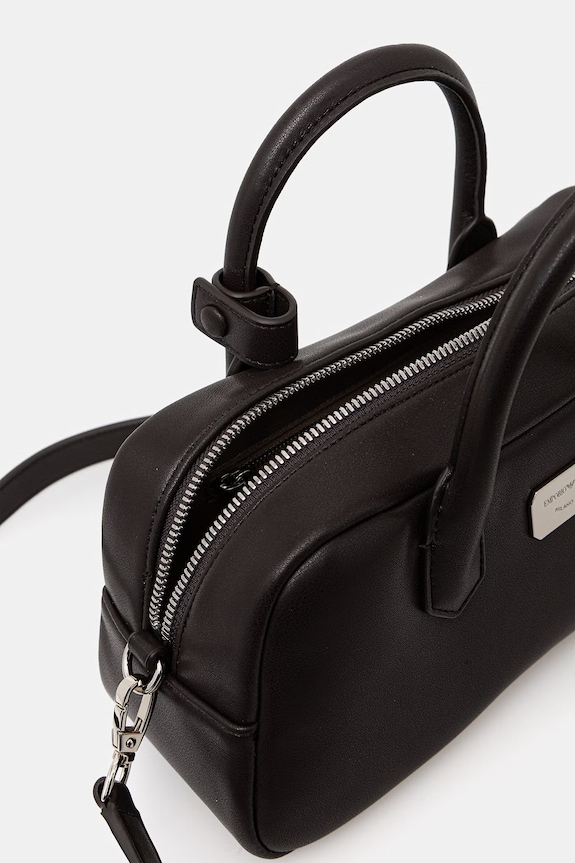 Кожена чанта Emporio Armani кафяв EW003824.AF18673