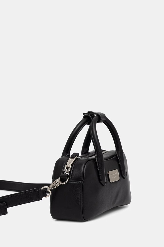 Kožna torba Emporio Armani EW003825.AF18673 crna SS26