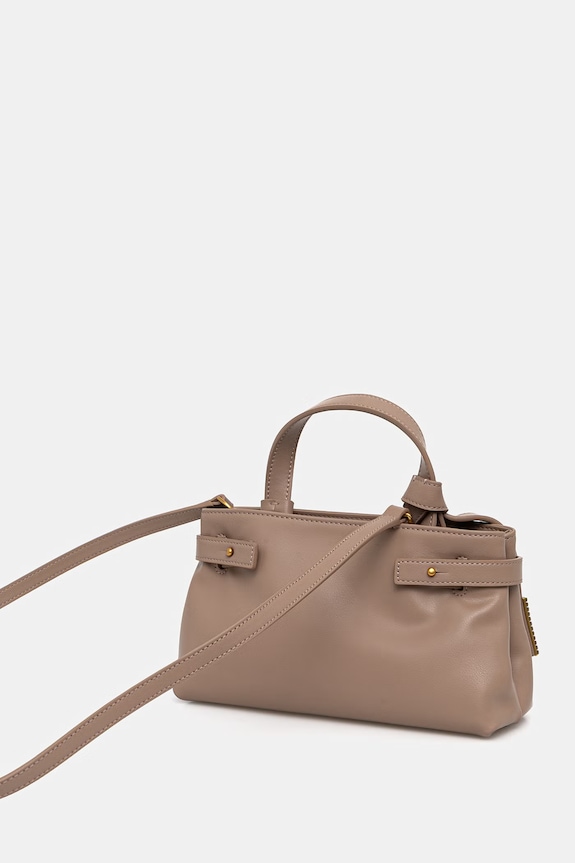 Кожена чанта Emporio Armani бежов EW003830.AF22783