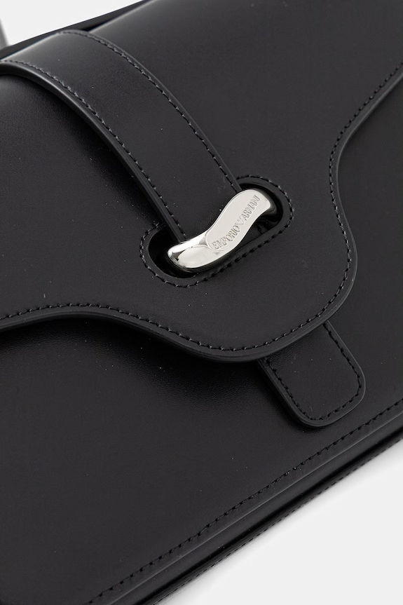 Usnjena torbica Emporio Armani črna EW004419.AF25356