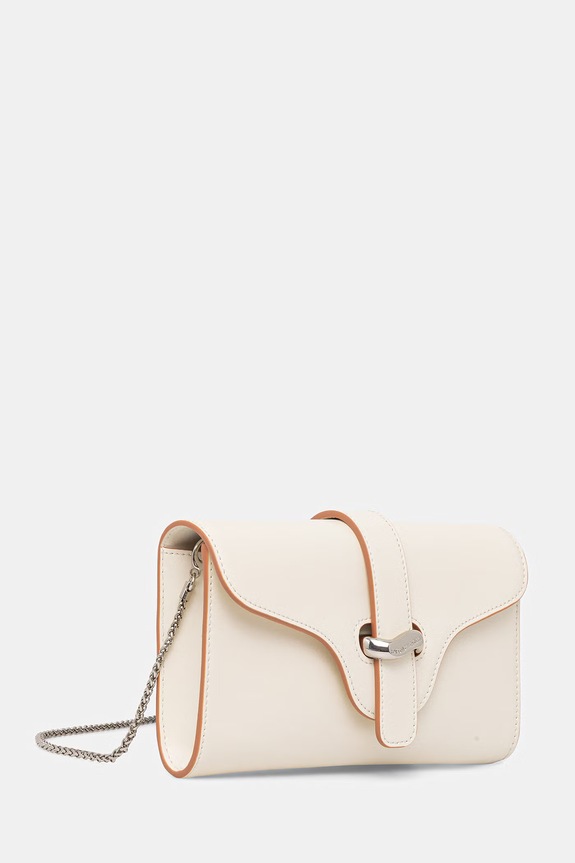 Кожаная сумочка Emporio Armani EW004420.AF25356 бежевый SS26