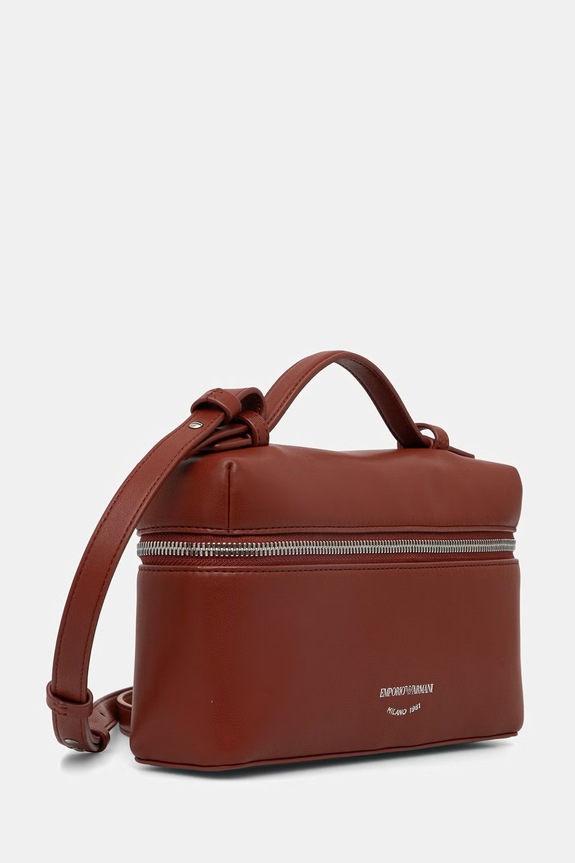 Emporio Armani női bőr keresztpántos táska EW004564.AF19229 burgundia SS26