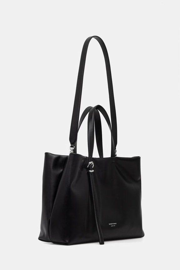Emporio Armani shopper női bőr EW004752.AF13383 fekete SS26