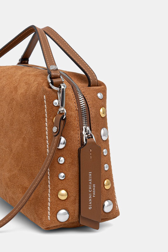 Gianni Chiarini borsa in pelle scamosciata ALIFA marrone BS.12398.CMBRC