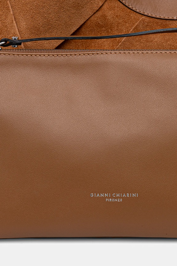 Torba od brušene kože Gianni Chiarini DUA smeđa BS.12350.INT.CM