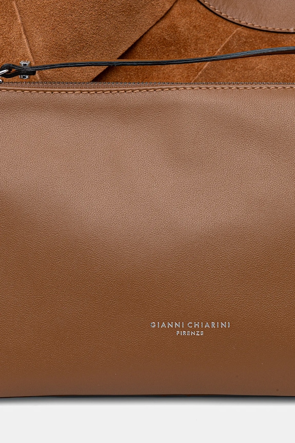 Torba od brušene kože Gianni Chiarini DUA smeđa BS.12350.INT.CM