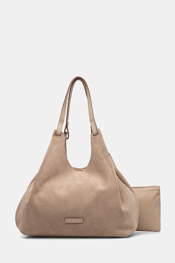 Τσάντα σουέτ Gianni Chiarini DUA δέρμα σαμουά μπεζ BS.9780.CM.PL