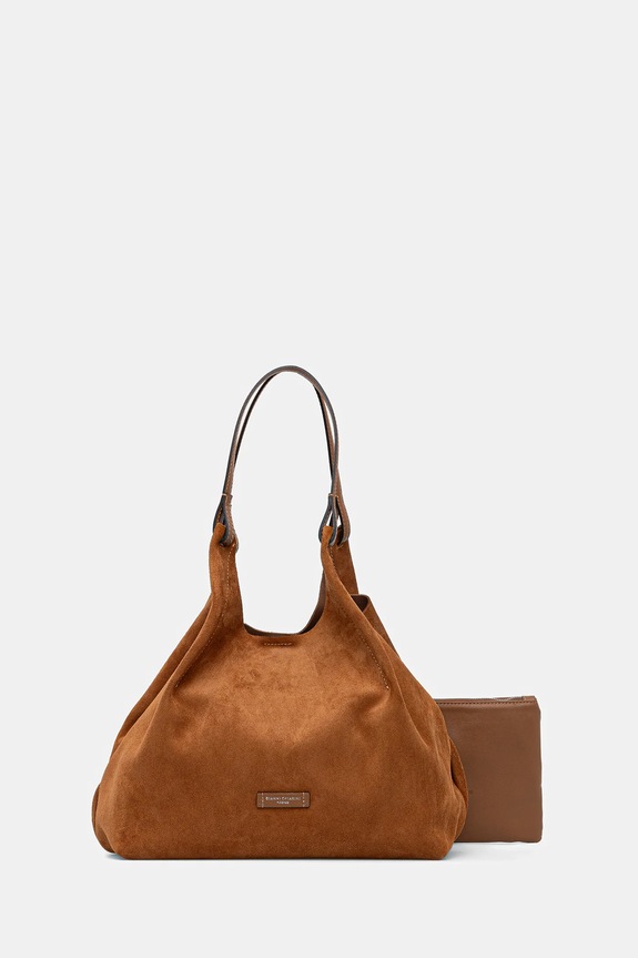 Τσάντα σουέτ Gianni Chiarini DUA δέρμα σαμουά καφέ BS.9780.CM.PL