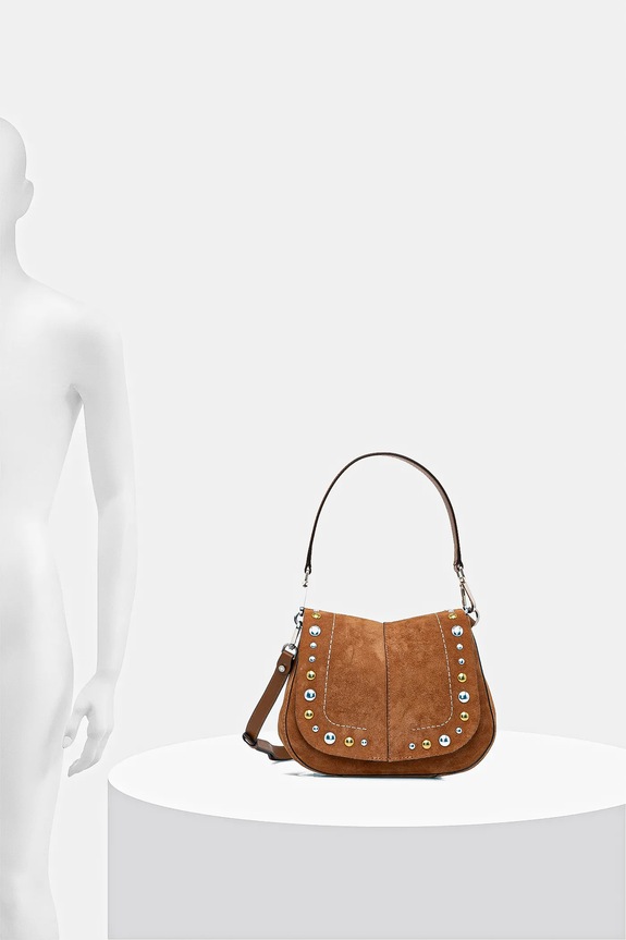 Gianni Chiarini torebka zamszowa HELENA ROUND BS.12386.CMBRC