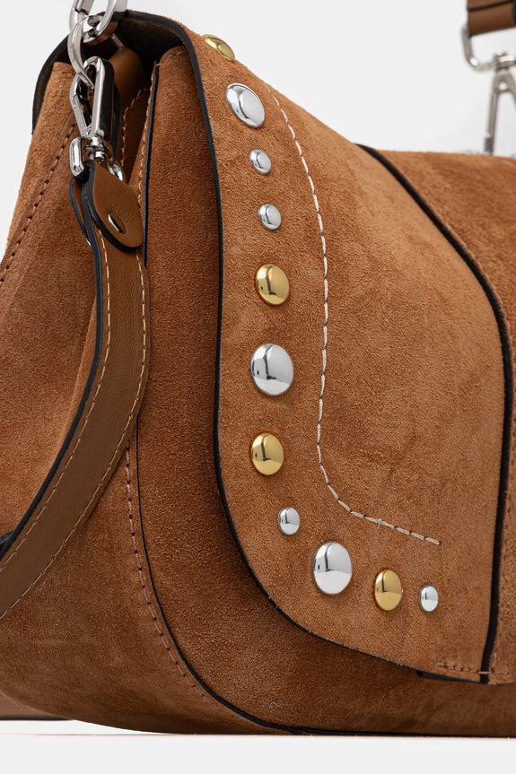 Gianni Chiarini torebka zamszowa HELENA ROUND brązowy BS.12386.CMBRC